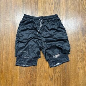 Undeniable Men's Medium Black Athletic Shorts with Drawstring